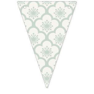 Soft Sakura Muted Sage - Neutral Bunting Flags