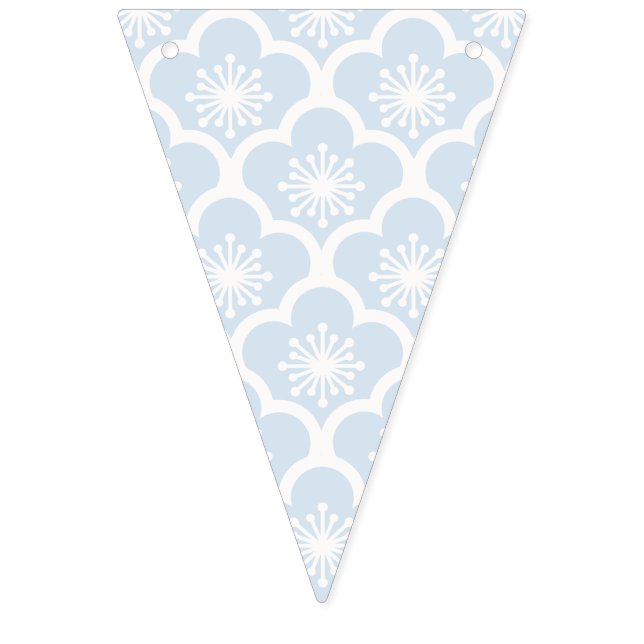 Soft Sakura Neutral - Powder Blue Bunting Flags (First Flag)