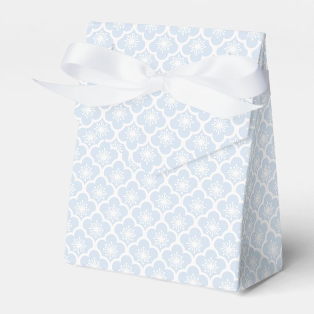 Soft Sakura Neutral - Powder Blue Favor Box (Front Side)
