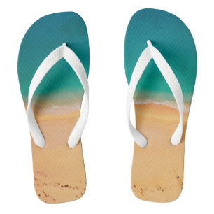 Soft Sand Beach Photo Flip Flop