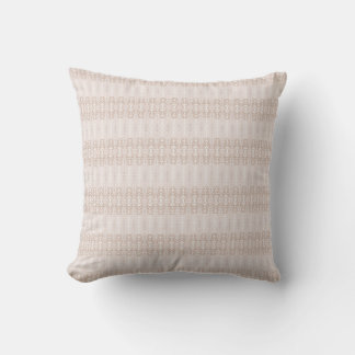 Soft Sand Rhythm – Beige Brown & Ivory Ornamental  Throw Pillow