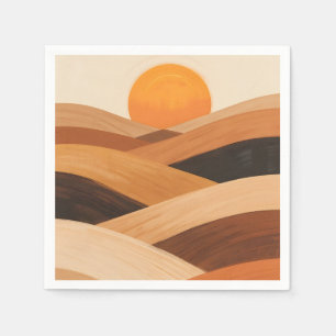 Soft Sand Waves at Sunset Napkin