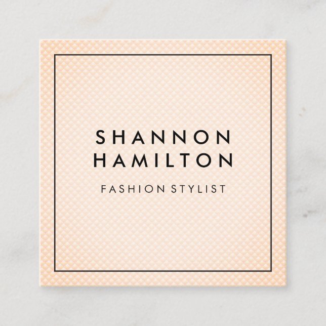 Soft Scale Pattern Square Business Card (Front)