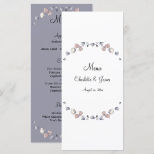 Soft Scottish Heather - Wedding Hearts Menu