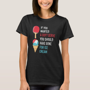Soft Serve Ice Cream Back Spin Table Tennis Paddle T-Shirt