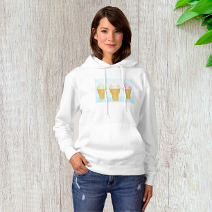 Soft Serve Ice Cream Cones Fun Summer Dessert Hoodie