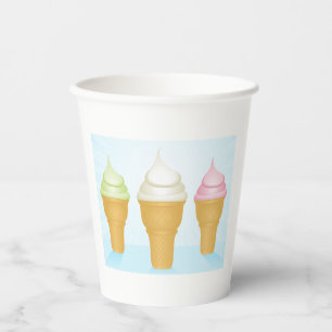 Soft Serve Ice Cream Cones Fun Summer Dessert  Paper Cups