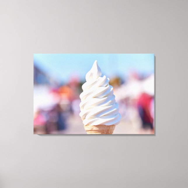 Soft serve ice cream post  canvas print (Front)