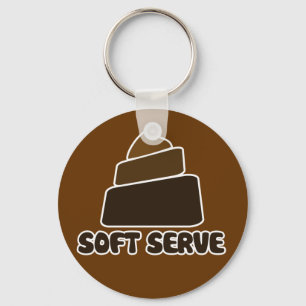 Soft Serve POOP Joke Keychain