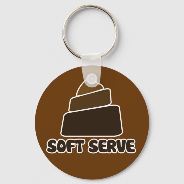 Soft Serve POOP Joke Keychain (Front)