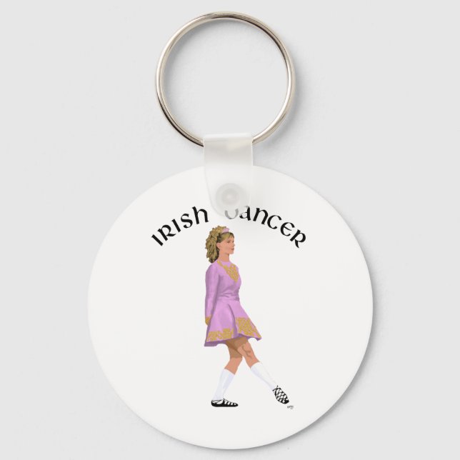 Soft Shoe Irish Dancer in Pink Keychain (Front)