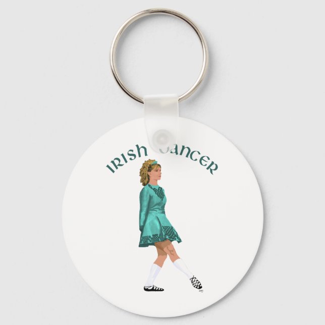 Soft Shoe Irish Dancer in Turquoise Keychain (Front)