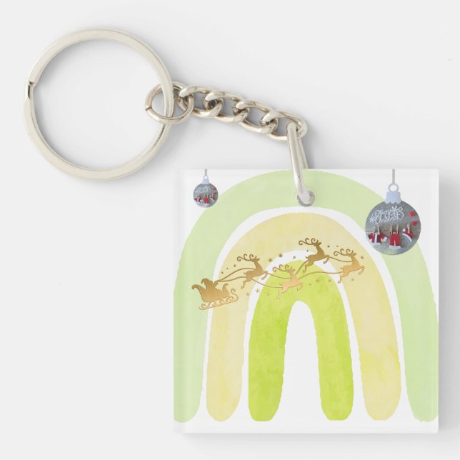 Soft Simple Funny Cute Christmas Bell Keychain (Front)