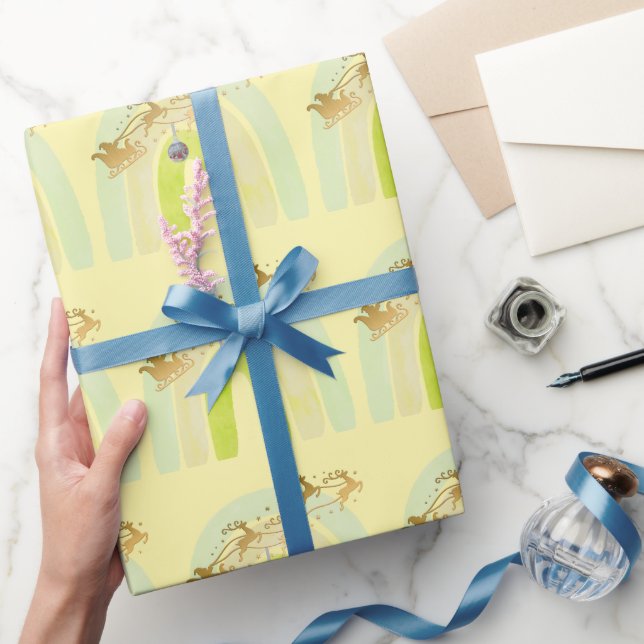 Soft Simple Funny Cute Christmas Bell Wrapping Paper (Gifting)