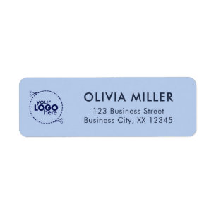 Soft Sky Blue - Business Return Address Label