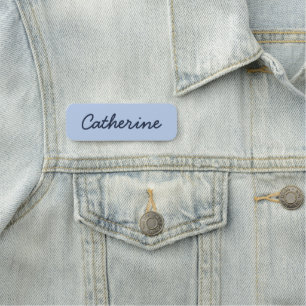 Soft Sky Blue Simple Cute Name Tag