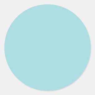 Soft Sky Blue Solid Colour Classic Round Sticker