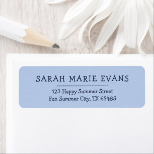 Soft Sky Blue - Stylish Return Address Labels