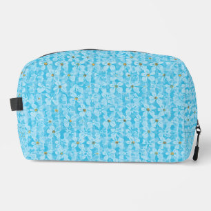 Soft Sky Blue & White Watercolor Ditsy Floral Patt Dopp Kit