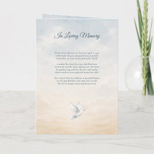 Soft Sky Dove Photo Celebration of Life Program