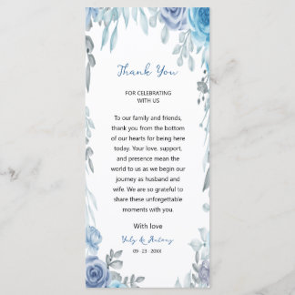 Soft Slate Blue Botanical Place Gratitude Program