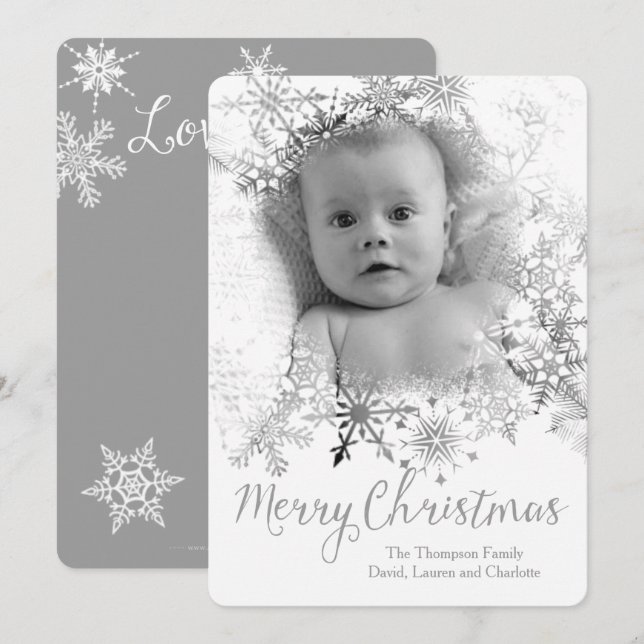 Soft & Snowy Christmas Card (Front/Back)