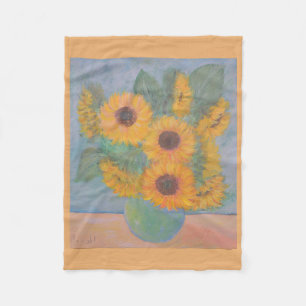 Soft Soothing Sunflower Fleece Blanket