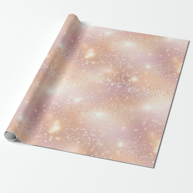 Soft Sparkle Glow Pattern Wrapping Paper (Unrolled)