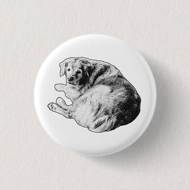 Soft Spiral, Friendly Glance 1 Inch Round Button (Front)
