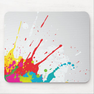 Soft Splash Watercolor Abstract Acrylic Art Mouse Pad