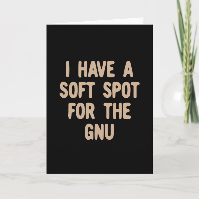 Soft spot for the gnu card (Front)