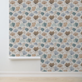 Soft Spring Botanical Pattern Wallpaper