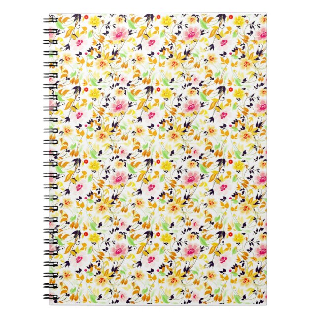 Soft spring floral notebook (Front)