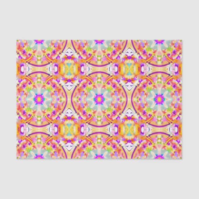 Soft Spring Pastels Tie Dye Pattern Tissue Paper (Front)