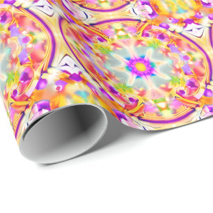 Soft Spring Pastels Tie Dye Pattern Wrapping Paper