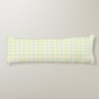 Soft Spring Plaid Body Pillow