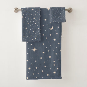 Soft Star Pattern Aesthetic Bath Towel Set