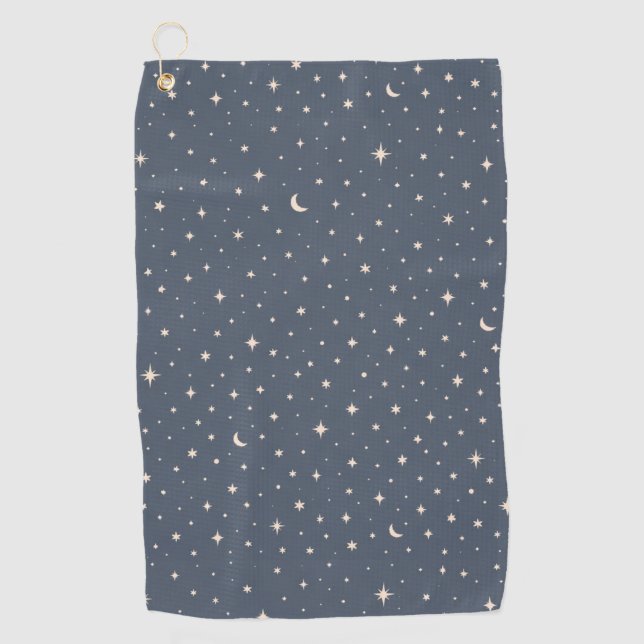 Soft Star Pattern Aesthetic Golf Towel (Front)