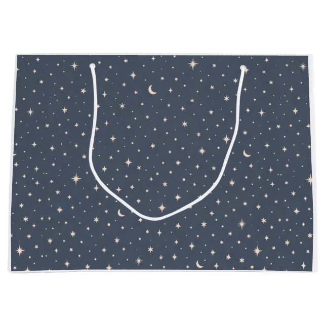 Soft Star Pattern Aesthetic Large Gift Bag (Front)