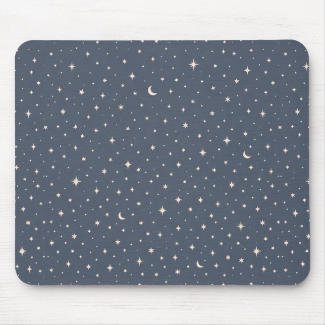Soft Star Pattern Aesthetic Mouse Pad (Front)