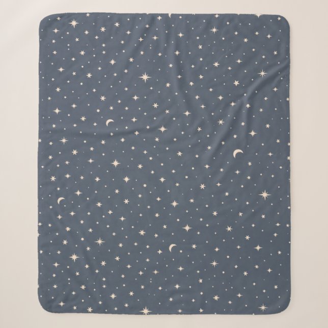 Soft Star Pattern Aesthetic Sherpa Blanket (Front)