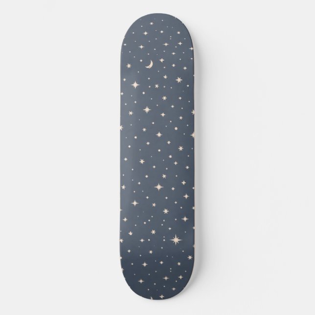 Soft Star Pattern Aesthetic Skateboard (Front)