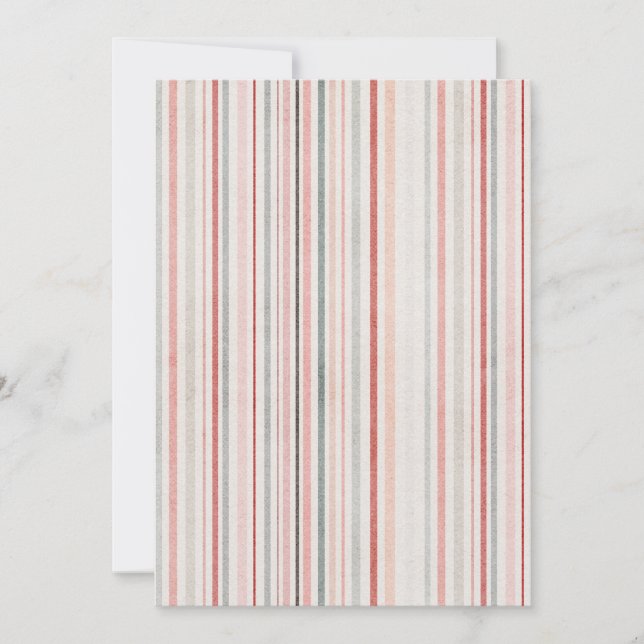 Soft Striped Save the Date Card (Devant)