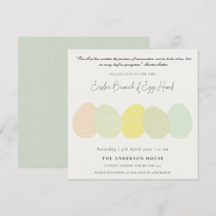 SOFT SUBTLE PASTEL EASTER EGGS BRUNCH & EGG HUNT INVITATION