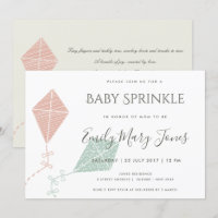 SOFT SUBTLE PINK BLUE KITE  BABY SPRINKLE
