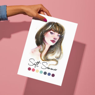Soft Summer Type Seasonal Colour Analysis Art Poster