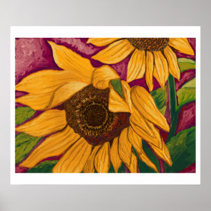 Soft Sunflowers Poster