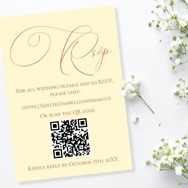 Soft Sunset Hues Wedding Website RSVP Card (Soft Sunset Hues Wedding Website RSVP)