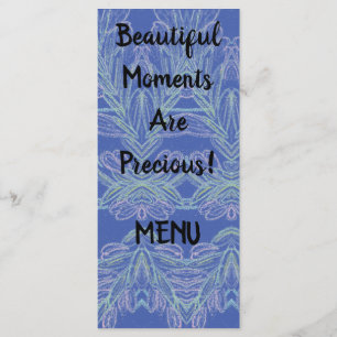 Soft Swirls Blue Beautiful Moments Menu