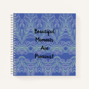 Soft Swirls Blue Beautiful Moments  Notebook